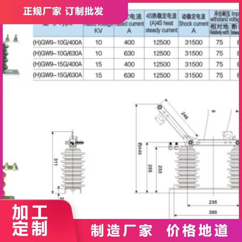 【隔离刀闸】GW9-10W/1250户外高压交流隔离开关打造行业品质