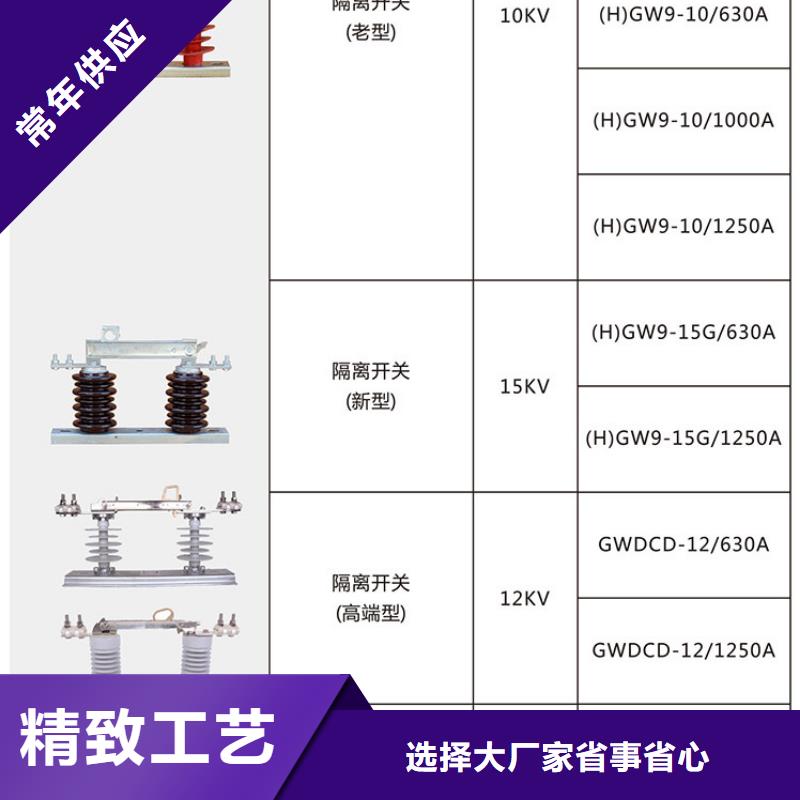 单极隔离开关GW9-15KV/1250A产品介绍精工细作品质优良