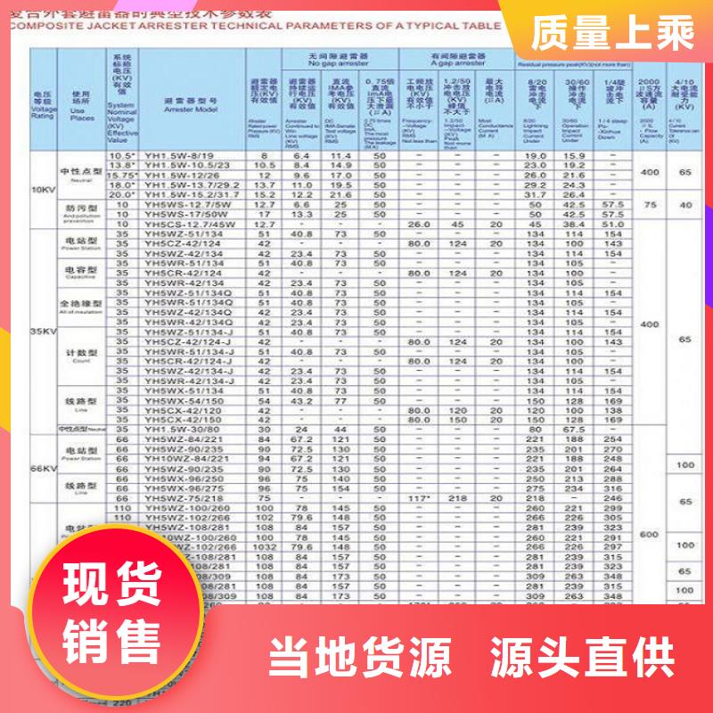 香港氧化锌避雷器Y10W5-51/134 价格