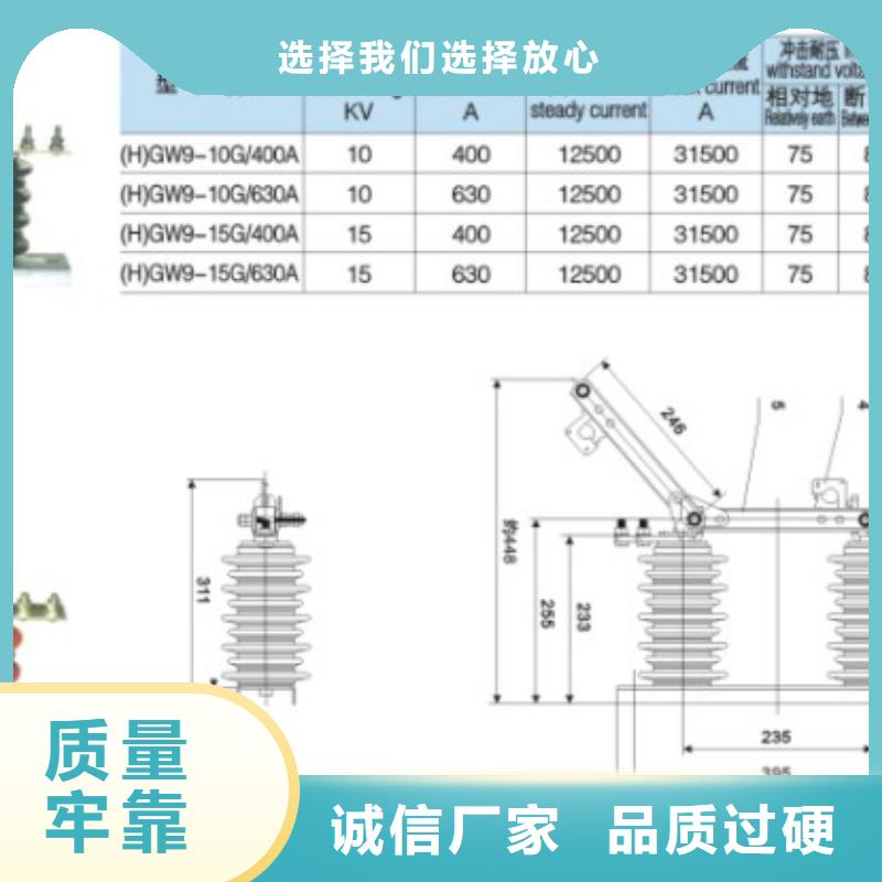 品牌：【羿振电气】10KV单级隔离开关GW9-15KV/200A 高压隔离开关生产厂家