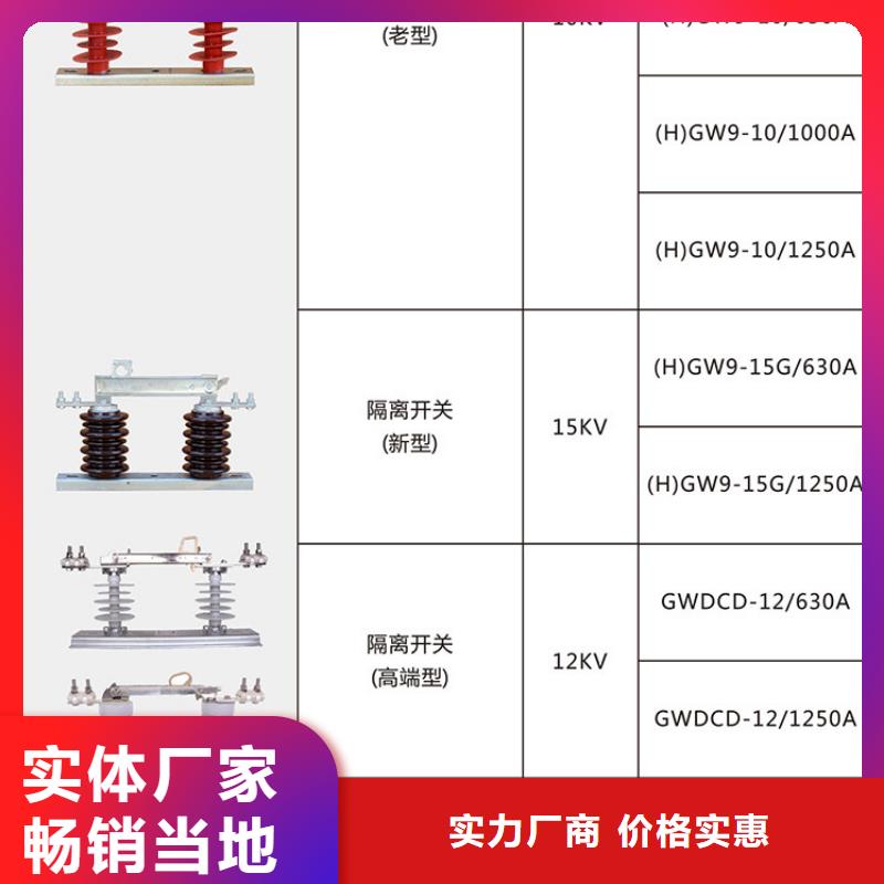 [广西]HGW9-12KV/1250A户外高压交流隔离开关