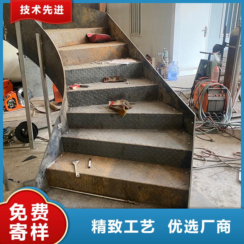 沧州螺旋式金属钢结构楼梯扶手样式可选择有口皆碑