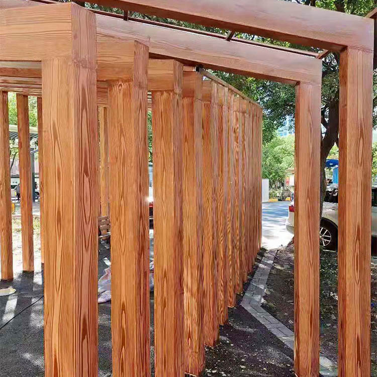 安徽池州廊架长廊木纹漆施工价格支持定制